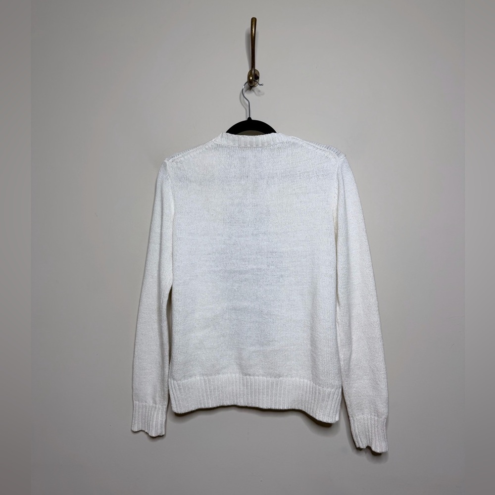 Polo Ralph Lauren Polo Bear Cotton Linen
Sweater in Deckwash White American Flag - Picture 7 of 8